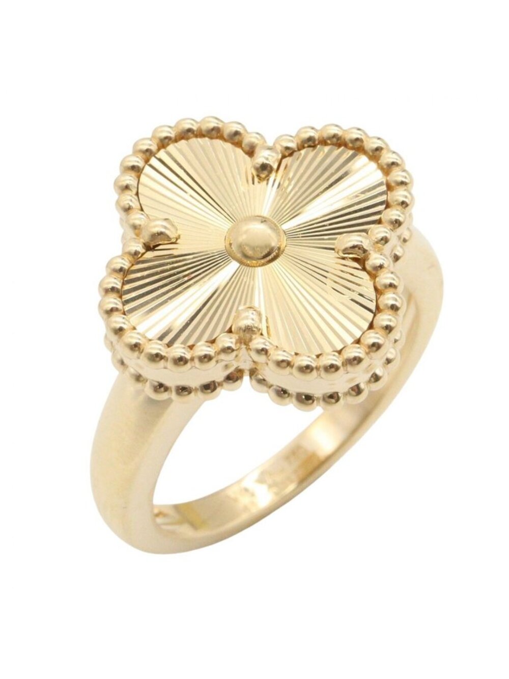Van Cleef & Arpels Ring Vintage Alhambra Guilloche 18k